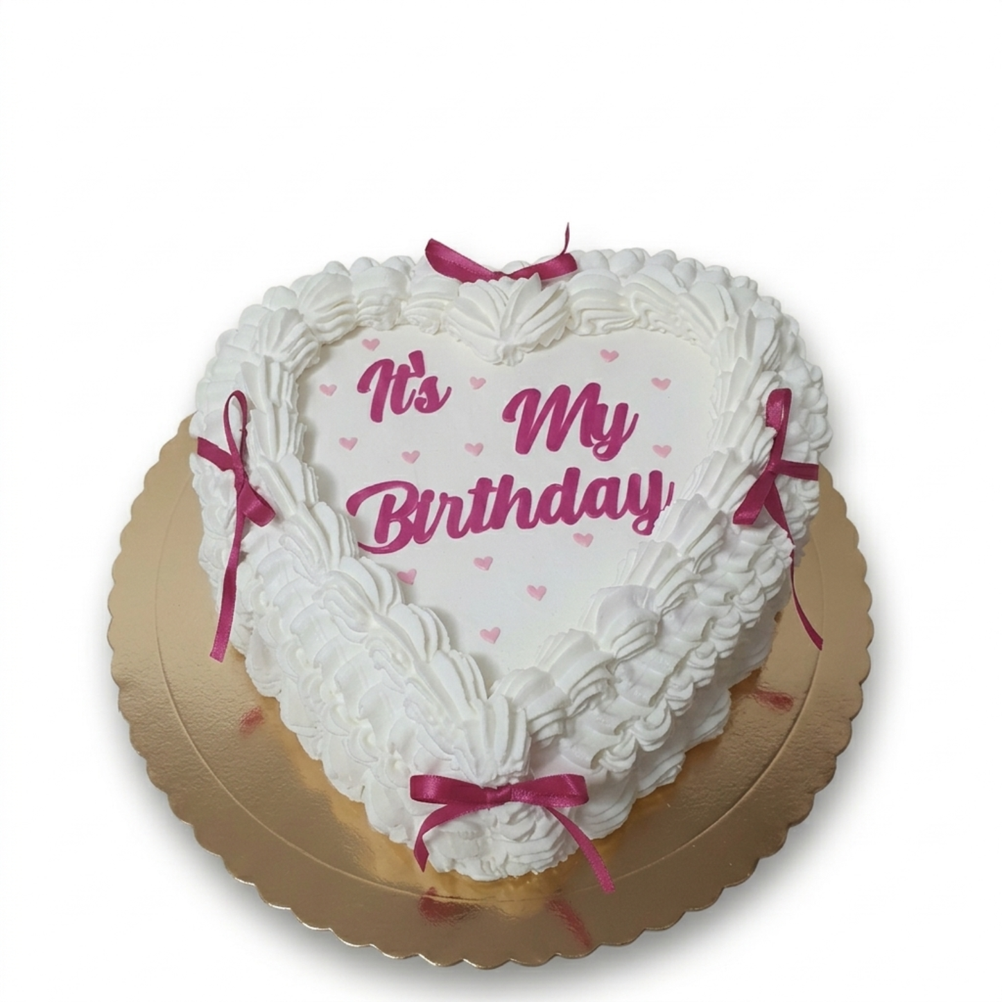 Torta de corazón con decoración coquette