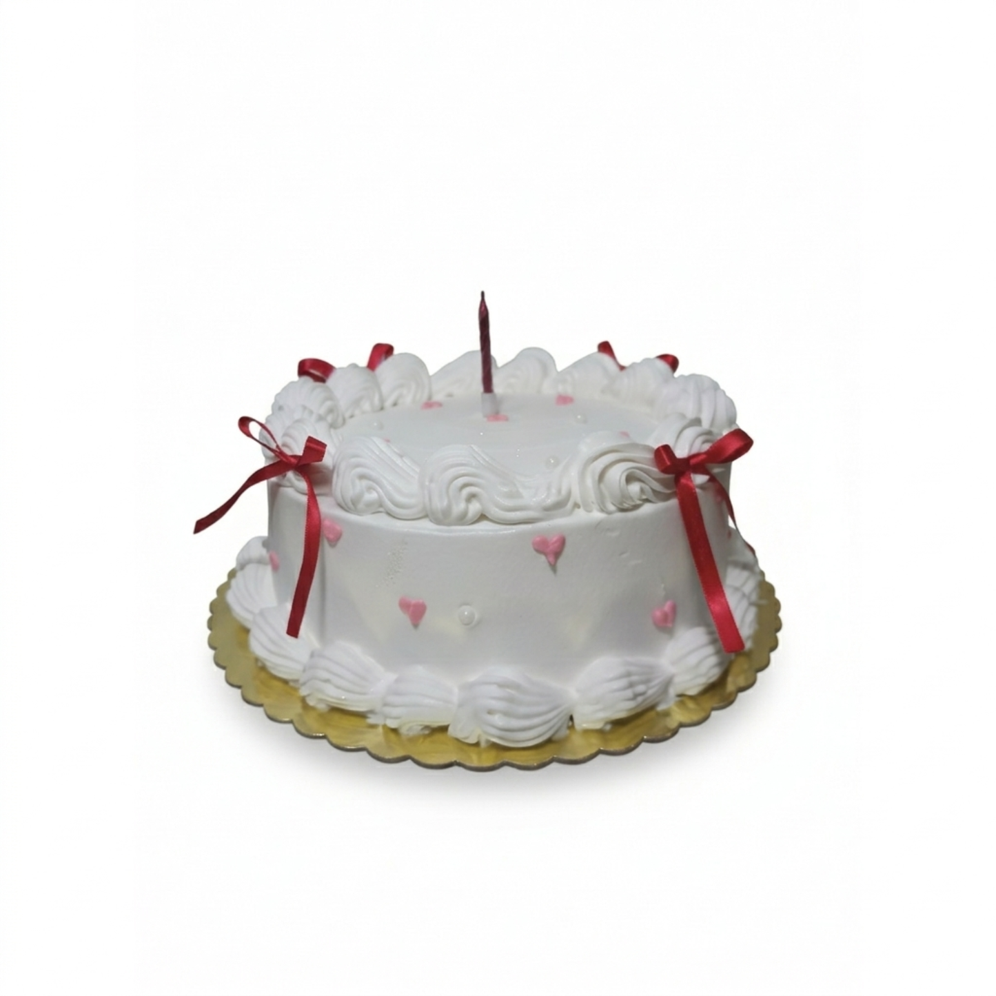 Torta redonda con decoración coquette