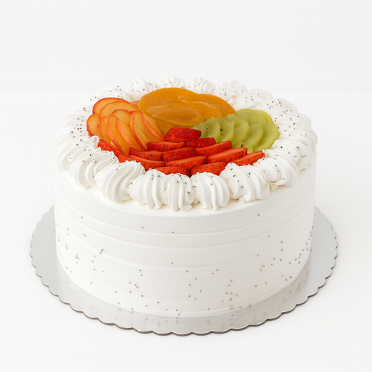 Torta crema chantilly y frutas